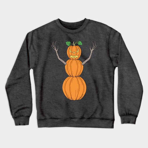 Pumpkin Man Crewneck Sweatshirt by AzureLionProductions